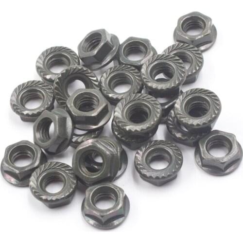 KE LI MI M6 Non-spinning washer M6 Metric Thread Hex Flange Nuts Screw Fastener 6mm Metal Screw Retainer Turn buckle