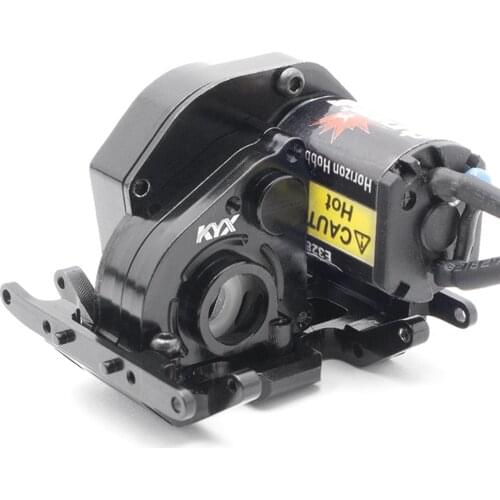 For Axial SCX24 90081 Hydraulic Transmission Box Shell Cover Kit KYX Aluminum Alloy Middle Gearbox Housing RC Car Upgrade Parts