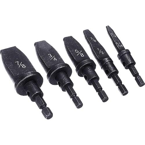 5Pcs Cross Screwdriver Copper Pipe Swaging Tool Drill Bit Set Black Tube Expander Support 1/4 -7/8 For Air Conditioning Forging