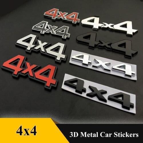 3D Metal 4X4 labeling Car Truck Emblem Badge Decal Chrome Car Styling For Toyota HIGHLANDER Tundra LAND CRUISER Car Accessories