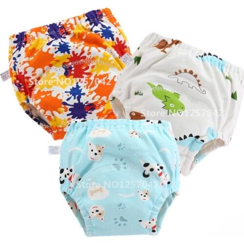 New Baby Cotton Training Pants Panties Waterproof Cloth Diapers Reusable Toolder Nappies Diaper Baby Underwear Washable