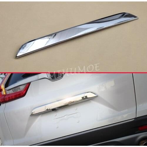 Glossy Chrome Trunk Strips For Honda CR-V 5th 2017 2018 2019 2020 CRV Tailgate Trims Molding Accessories