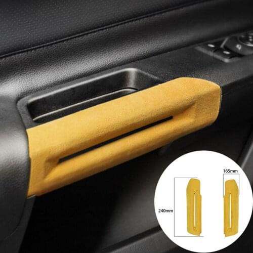 Car Inner Door Handles Cover Trim Sticker For Ford Mustang 2015-2020 Alcantara Suede Leather Car-Styling Interior Accessories