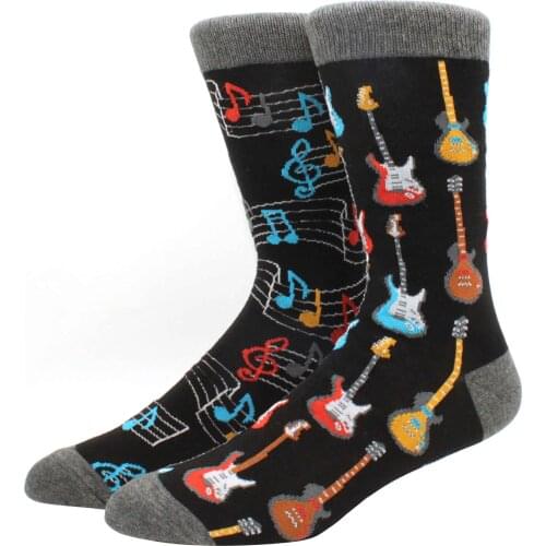 Men Cartoon AB Socks Art Flexible Fruit Food Animal Knee-High Socks Funny Harajuku Spring Autumn Creative Cotton Happy Socks