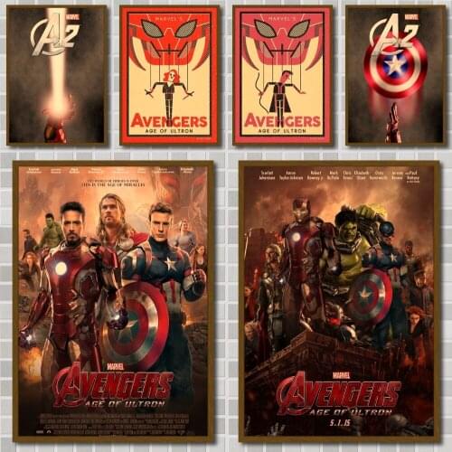 AVENGERS AGE OF ULTRON (2015) Marvel Movie Poster Deku Krafe Paper Prints Art Retro Home Decor Wall Stickers For Kid Room Decor
