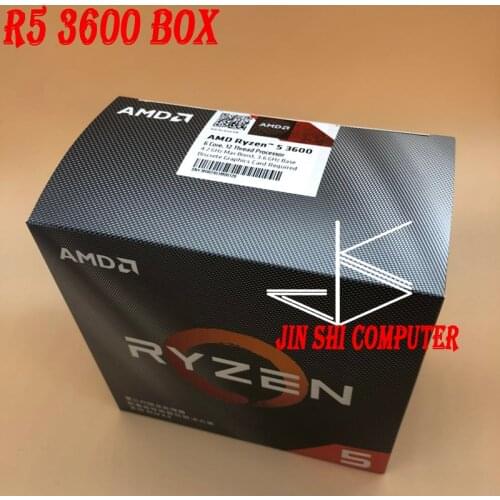 AMD Ryzen 5 3600 R5 3600 3.6 GHz Six-Core Twelve-Thread CPU Processor 7NM 65W L3=32M 100-000000031 Socket AM4 new and with fan