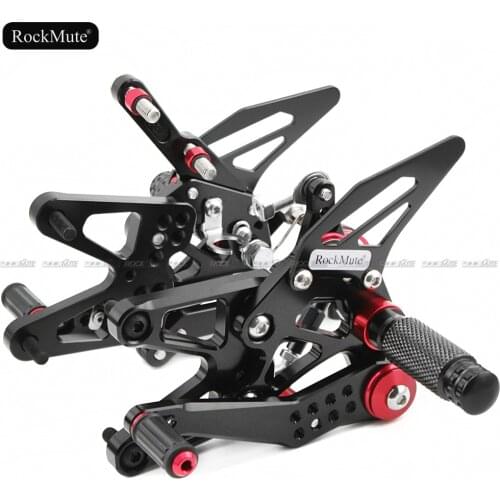CNC Aluminum Motorcycle Adjustable Rearset Rear Set Foot Pegs Pedal Footrest For Triumph DAYTONA 675R 2013-2018