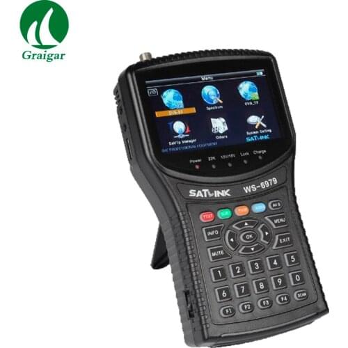 Satlink WS-6979 DVB S2/T2 HD Combo Spectrum MER WS6979 Satellite Finder Spectrum Analyzer Satfinder Meter 4.3 Inch TFT LCD
