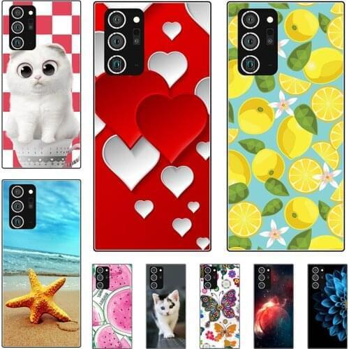 Silicone Cover For Samsung Galaxy Note 20 Note20 Pro Plus Ultra Case Soft TPU Protective Phone Case Cartoon Bumper Shell