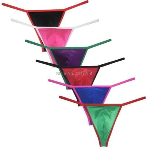 Mens String Bikini Thong Spandex Hipster Panties Underwear Stretchy T-back Jockstrap Gay Underwear Tanga Hombre Men Lingerie
