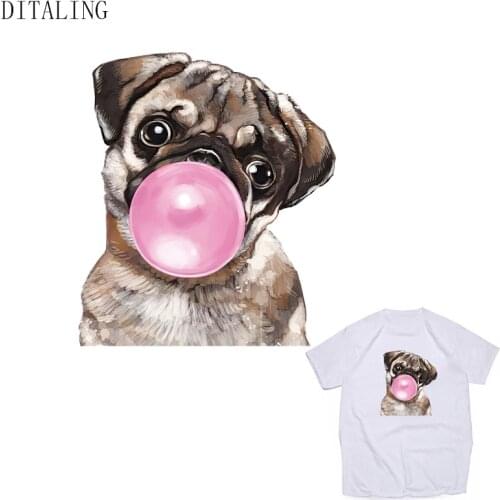 Cute Dog Thermal Sticker On Clothes Iron-On Transfer For Children Animals DIY Washable Non-Toxic Patch On T-Shirt Applique Patch