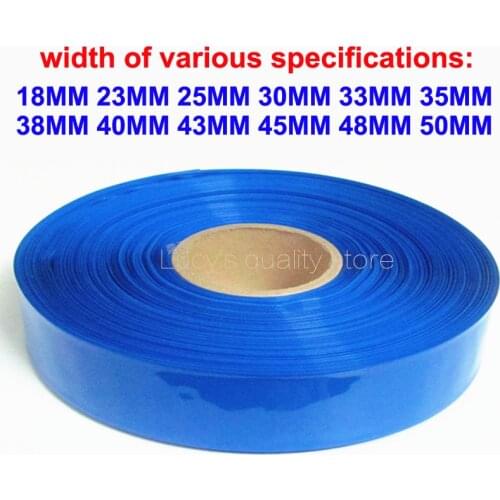 1m 18650 Lithium Battery Heat Shrinkable Sleeve Cover Skin Pvc Film Shrink Various Specifications