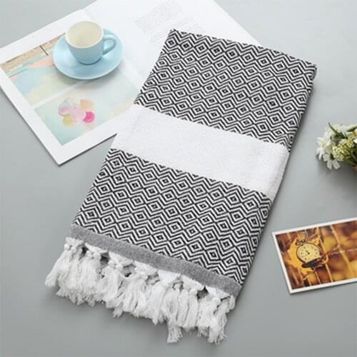 Turkish tassel Sports Towel Sauna Bath Towel with Tassel Soft Terry Cloth Adult Beach Towel Extra Oversized Women Winter Scarf