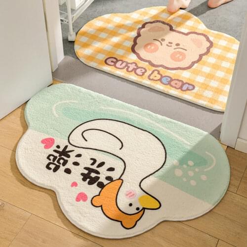 Bathroom Absorbent Carpet Bathroom Door Mat Rug Area Carpet Household Floor Mat Fluffy Rug