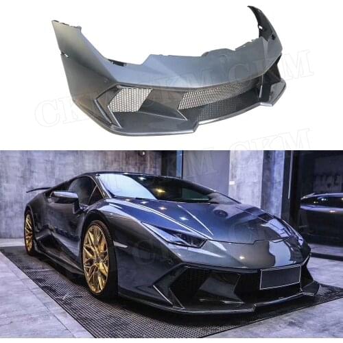 Carbon fiber FRP Front Bumper Head Hugger Mesh Grills Guard case For Lamborghini Huracan LP610 LP580 Facelift V Style Body Kits