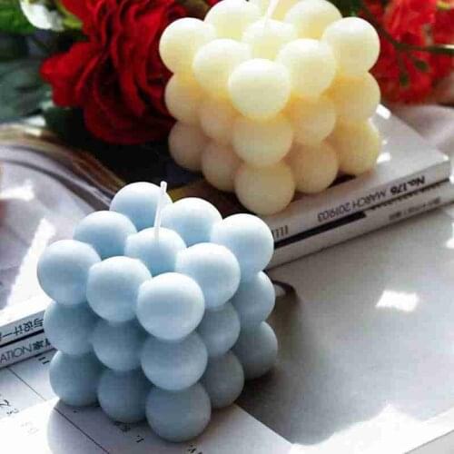 1PC Cube Wax Fragrance Candle Home Deorations Photo Scented Shape Props Geometric Creativity Candle Decoration B8T7