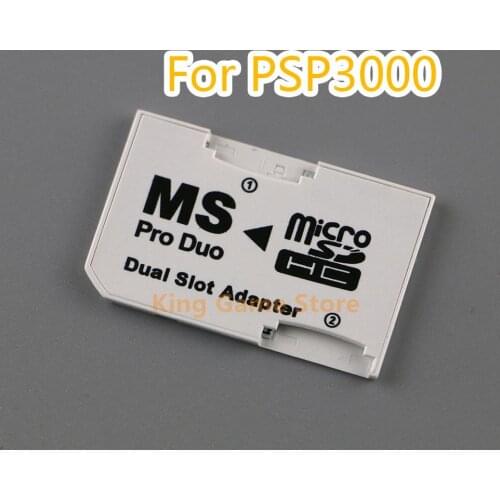 1pc/lot Micro SD card TF to Memory Card Stick MS Pro Duo Dual 2 Slot Adapter Converter For PSP 1000 2000 3000 PSP Series
