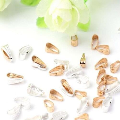 300pcs/lot 7*3mm Pinch Clip Bail Pendant Connectors Jewelry Findings DIY jewely parts accessories
