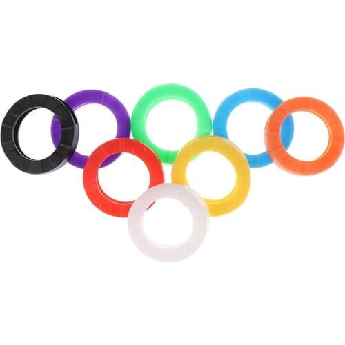 32pcs Bright Colors Hollow Multi Color Rubber Soft Keys Locks Cap Key Covers Topper Keyring Elastic Case Round Soft Silicone