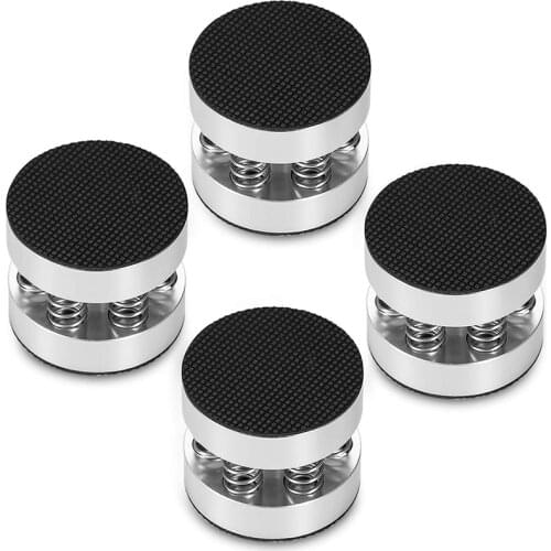 4PCS Silver Aluminum Spring Speakers Spikes Isolation Stand Feet for Audio HiFi Amplifier/Speaker/Turntable/Player