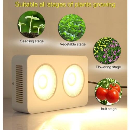 400W Full Spectrum COB Led Grow Light Warm White Sunlight Hydroponic Phyto Lamp For Plants Growth Fitolampy Indoor Herbs Light
