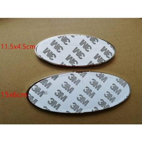 5X New 150mm 115mm blue Logo car front hood bonnet emblem rear Trunk badge for Ford Kuga Escape Ecosport Fiesta Monde