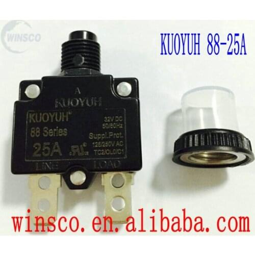 88-25A Waterproof cap 100% NEW KUOYUH CIRCUIT BREAKER 88 SERIES 25A
