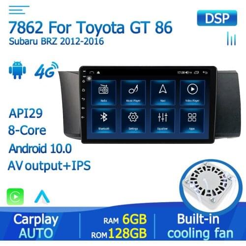 9"Android 10 Radio Head Unit For Subaru BRZ/Scion FRS/Toyota-GT86 Car Multimedia Player Navigation GPS Plug And Play DSP Carplay