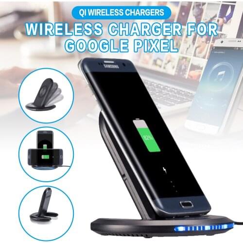 Qi Wireless Charger 10W Fast Charging Stand Dock For Google Pixel 4/4 XL 3/3 XL Portable Wireless Charging Dock Station