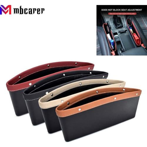 Car Seats Gap Bag PU Case Storage Bag Car Organizer Artificial Leather Car Accessories Slot Storage Cup Holder