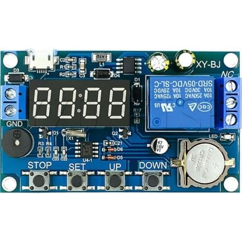 DC 5V Micro USB Time Delay Timer Relay 5 V Module Real 24 Hourse Timing Switch Control Clock Multiple Mode Control Relays Board