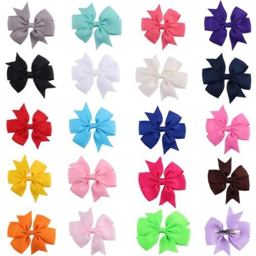 Bows Knot Ribbon Girls Headwear Boutique 20/40 color/set Hair Clip Children Hair Accessories baby Hairgrips Children kids cute