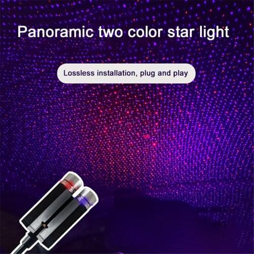 Voice control Mini LED Car Roof Star Night Light Atmosphere Lamp USB Decoration Lamp Adjustable Car Interior Decor Light