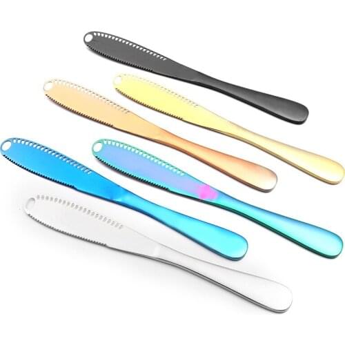 Hot Sell Wedding Favor Gold Sliver Stainless Steel Scraper Butter Knife Spreader Crafts