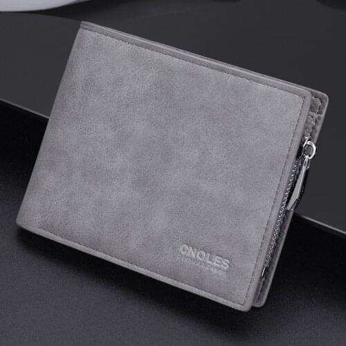 Quality PU Mens Business Wallet Small Short Designer Purse For Man Credit Card Holder Male Slim Purse Money Wallet