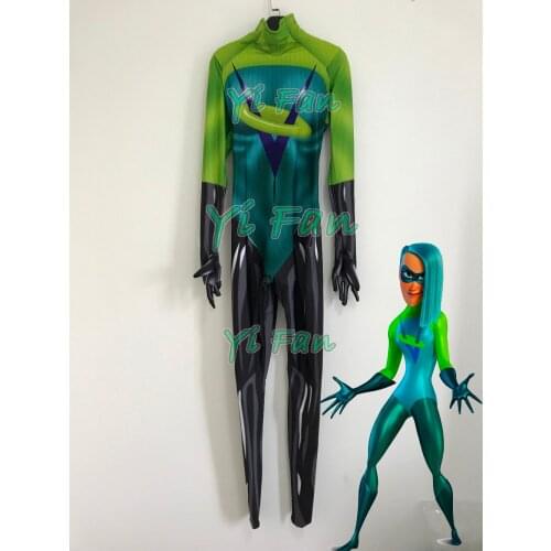 Voyd Incredibles 2 Cosplay Costume Spandex 3D Print Zentai Suit Lycra Bodysuit for Halloween Party Freeshipping