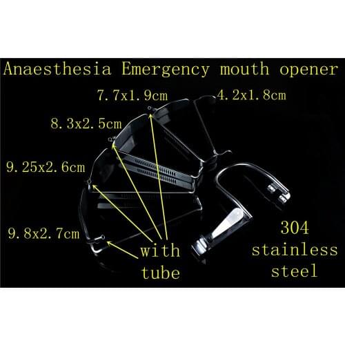 Medical JZ surgical instruments Anaesthesia Emergency mouth opener distractor Left right type with Tube Transport liquid and gas