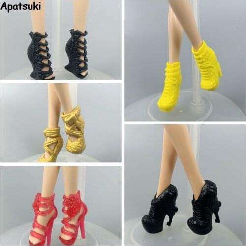 Fashion High Heel Dolls Shoes for Monster High Doll Boots Booties Dolls Accessories For 1/6 Demon Monster Doll Kids & Baby Toys