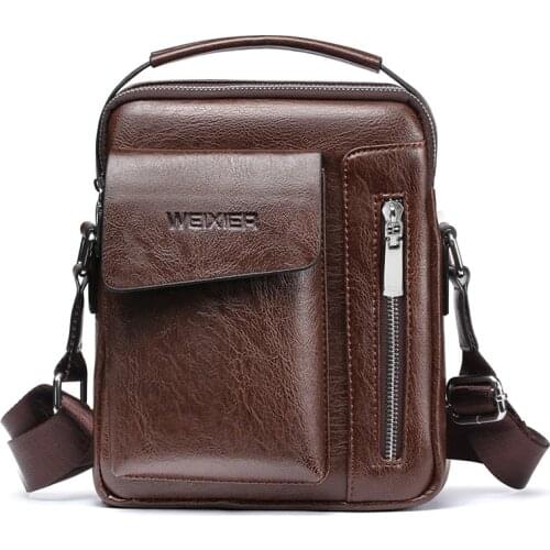 2020 PU Leather Men Business Anti-theft Waterproof Messenger Bags Crossbody Bag handbag Shoulder Bags Short Trip Pack For Male