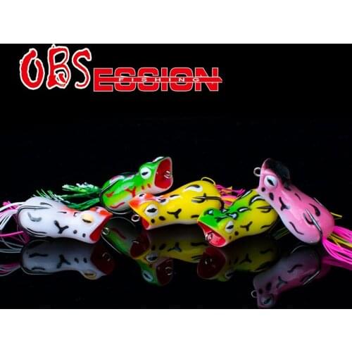 OBSESSION 11g 5.5cm 1pcs Soft Frog Lure Fishing Soft Bait Snakehead Lure Topwater floating Wobblers Popper bass Fishing Tackle