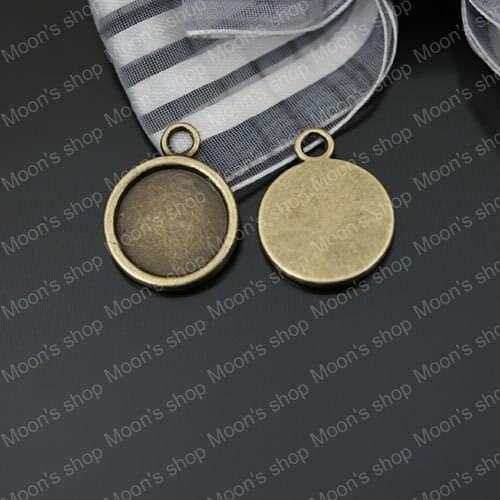 Wholesale 17.5mm Antique Bronze Alloy Pendants Base Cameo Settings Findings Accessories 20 pieces (JM1499)
