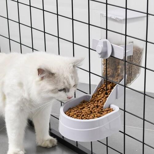 Pet Hanging Bowl Multipurpose Hangable Cats Dog Parrots Birds Rabbit Cage Device Feeder Large Capacity 2L Adjustable Dispenser
