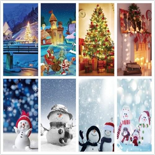 Christmas Snowman Door Sticker Home Decor Living Room Bedroom Self-adhesive Wallpaper Removable Poster DIY Decals Art Xmas Mural