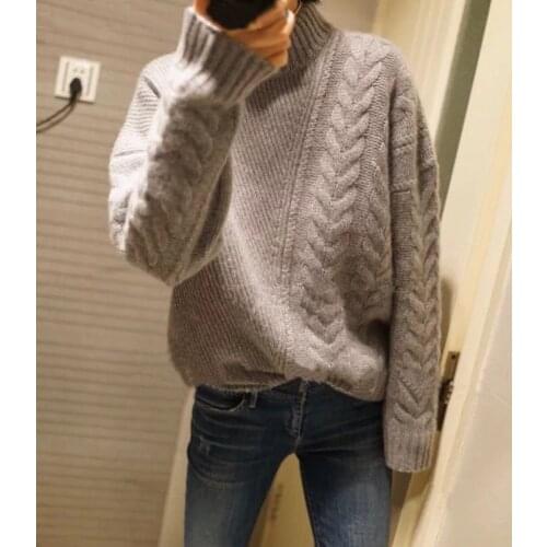 Turtleneck Plus Size Wool Long Sleeve Womens Cashmere Sweater Women Pull Femme Hiver Womens Sweaters Winter