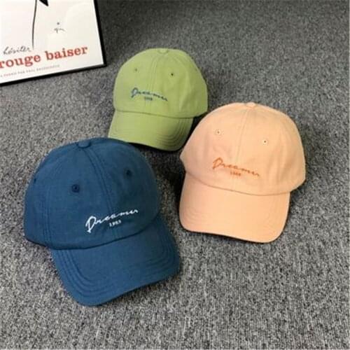 Spring summer simplified letters embroidered baseball Cap South Korea version of the couple bent brim cap casual cap WS-2913