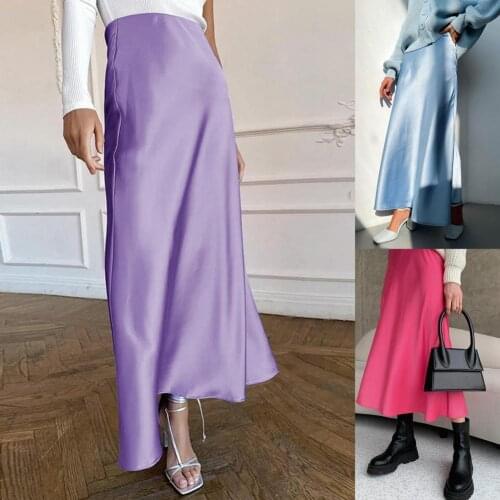 Silk Women Skirt Soft Trumpet 2021 Fashion Women Skirt Package Hip Breathable Stretchy Women Summer Pencil Skirt for Home