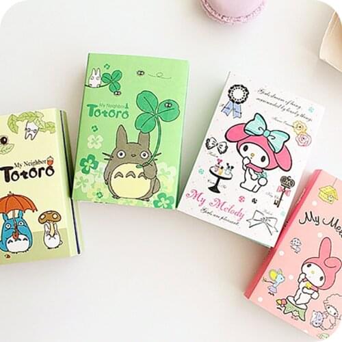 Cute Cartoon Totoro 6-folding Memo Pad Sticky Notes Bookmark Kids Portable Schedule Notepad Leave Message Paper Stationery