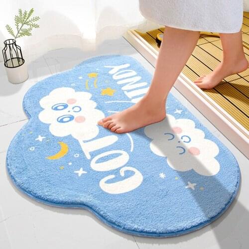 Bedroom Rug Household Products Home Decoration Bathroom Non-slip Mat Cute Cartoon Pattern Absorbent and Dirt Resistant Floor Mat