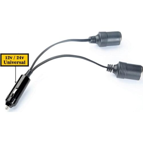 Car Triple Car Dual Port Cigarette Lighter Splitter Female Socket Plug Power Adapter Connector Output 10A Electric Wood 12V 24V