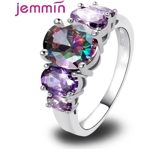 Excellent Shiny AAA Zircon Wedding Rings for Women 925 Sterling Silver Crystals Engagement Rings Bague Female Jewelry Gift